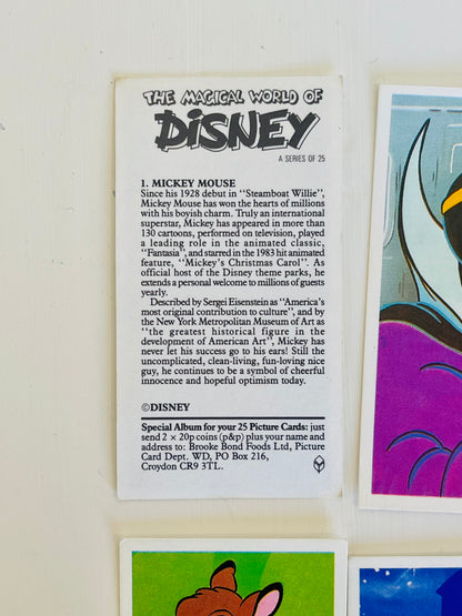 Brooke Bond Set of 25 Magical World of Disney Cards - 1989
