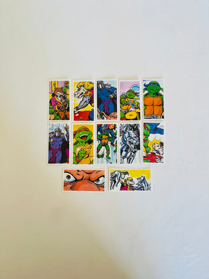 Teenage Mutant Ninja Turtles Brooke Bonds Cards - Dimension Xescapade set of 12 - 1990