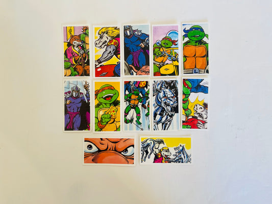 Teenage Mutant Ninja Turtles Brooke Bonds Cards - Dimension Xescapade set of 12 - 1990